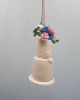 Picture of Wedding cake replica, mini cake replica, couples custom married together Christmas wedding cake ornament, first anniversary gift