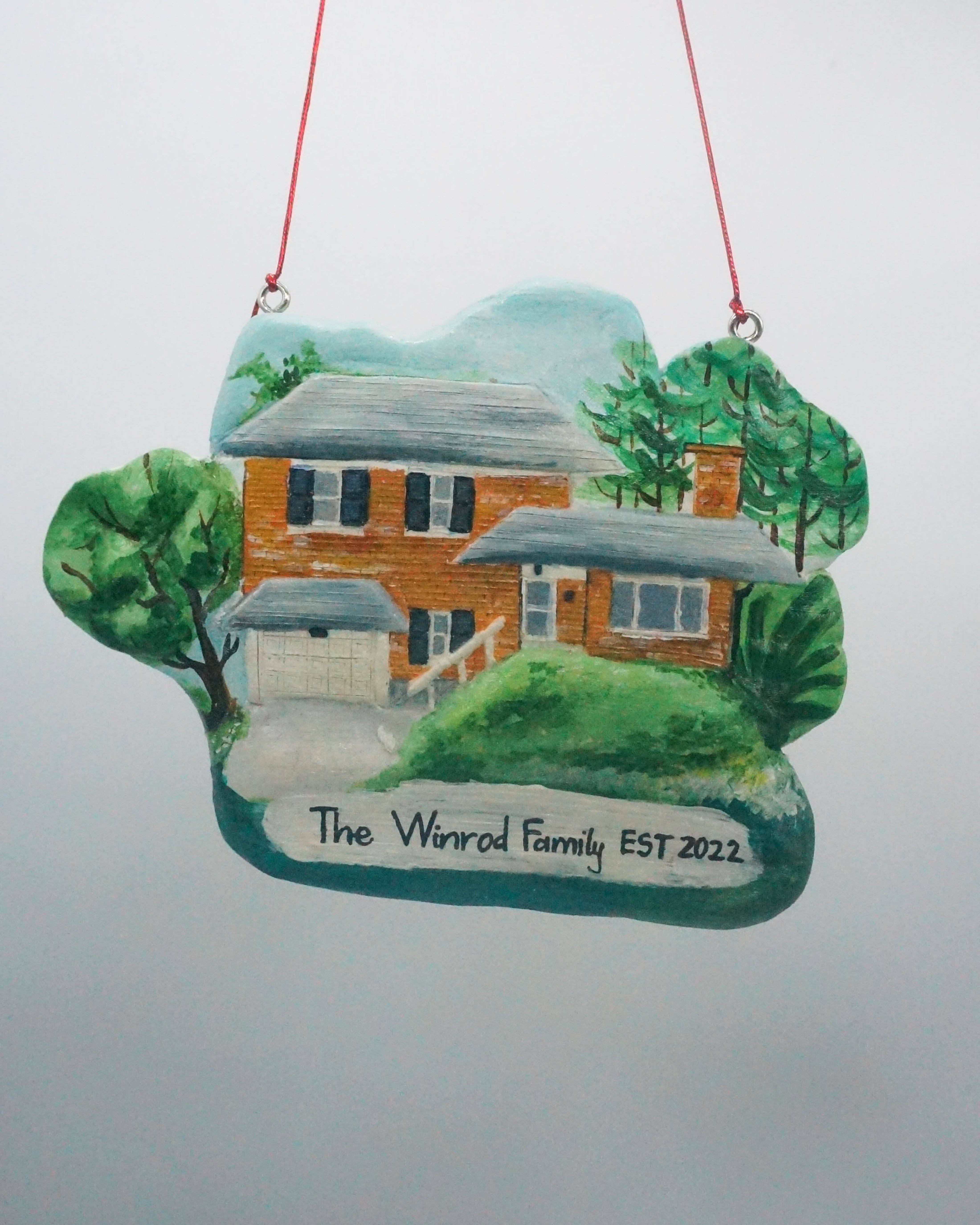 Picture of Custom Christmas gift from Realtor, Custom Home Ornament,  Parent's Home Replica Ornament
