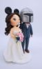 Picture of Mandalorian Wedding Cake Topper, Star Wars & Mickey Wedding Cake Topper, Pink Wedding theme