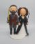 Picture of Harry Potter fandom & Star Wars fandom Wedding Cake Topper, Curly hair bride
