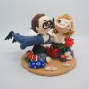 Picture of Snorkeling Wedding Cake topper, Free Dive Bride & Groom Cake Topper, Scuba Diving Wedding Cake Topper