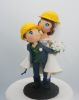 Picture of Construction Workers Wedding Cake Topper, wedding gift for soccer fan