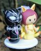 Picture of Black Panther & Nine-Tailed Pokemon Wedding Cake Topper, Custom Unique Wedding Cake Topper