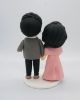 Picture of Coffee Meets Bagel wedding cake topper, Chubby Couple Wedding Cake Topper, Wedding Anniversary Cake Topper