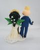 Picture of Kingdom Hearts inspired wedding cake topper, Custom Game Commission, Bride & Groom with cats topper