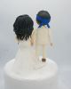 Picture of Naruto Fans Bride & Groom Wedding Cake Topper, Custom Gifts for Naruto Fans, Anime Themed Wedding