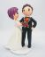 Picture of Superman Wedding Cake Topper, Purple Short Hair Bride & Superman Groom Topper, DC Fans Wedding