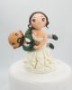 Picture of Jiu Jitsu Wedding Cake Topper, Judo Bride & Groom Cake Topper, Funny Wedding Cake Decor 