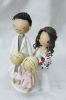 Picture of Family Wedding Cake Topper, Blended Family Clay Figurine