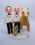Picture of Gay Wedding Cake Topper with Horse & Dogs, LGBTQ Wedding Cake Topper, Animal Lovers Gifts