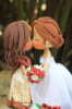 Picture of Hindu Wedding Cake Topper, Kissing Lesbian Wedding Cake Topper, Mixed Race American & Indian Wedding Cake Topper