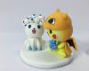 Picture of Ninetales & Pikachu Wedding Cake Topper, Pokemon Fans Wedding, Pikachu & Dragonite Clay Figure