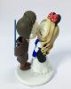 Picture of Luke Skywalker Groom And Ravenclaw Bride Wedding Cake Topper, Harry Potter inspire wedding theme, Disney wedding theme and Star wars wedding topper