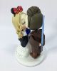 Picture of Luke Skywalker Groom And Ravenclaw Bride Wedding Cake Topper, Harry Potter inspire wedding theme, Disney wedding theme and Star wars wedding topper