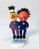 Picture of Gay Wedding Cake Topper, Bert & Ernie Wedding Cake Topper, Blue & Purple Wedding theme