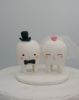 Picture of Teeth Couple Cake Topper, Molar Teeth Wedding Topper, Dentist Cake Topper