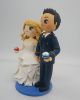 Picture of Pokemon Wedding Cake Topper, Pilot Groom and Strapless bridal gown bride topper