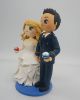 Picture of Pokemon Wedding Cake Topper, Pilot Groom and Strapless bridal gown bride topper