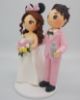 Picture of Bartender Groom & Minnie Mouse Bride Wedding Cake Topper, Disney Lover Wedding Theme