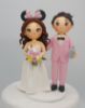 Picture of Bartender Groom & Minnie Mouse Bride Wedding Cake Topper, Disney Lover Wedding Theme