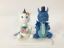 Picture of Unicorn & Dragon Wedding Cake Topper, Unicorn Clay Figurine, Dragon Clay Miniature