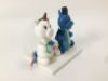 Picture of Unicorn & Dragon Wedding Cake Topper, Unicorn Clay Figurine, Dragon Clay Miniature