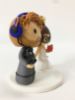 Picture of Gamer Groom & Minnie Mouse Bride Wedding Cake Topper, Fried Chicken Lover Cake Topper