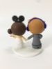 Picture of Gamer Groom & Minnie Mouse Bride Wedding Cake Topper, Fried Chicken Lover Cake Topper