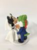 Picture of Minnie Mouse Bride & Yoshi Groom Wedding Cake Topper, Cartoon Character Wedding Figurine, Disney Wedding Theme