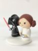 Picture of Mini Star Wars Wedding Cake Topper, Darth Vader Groom and Princess Leia Bride