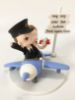 Picture of Pilot & Flight attendant wedding cake topper, Destination wedding, Airplane wedding, Travel Aviation wedding idea