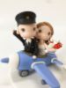 Picture of Pilot & Flight attendant wedding cake topper, Destination wedding, Airplane wedding, Travel Aviation wedding idea