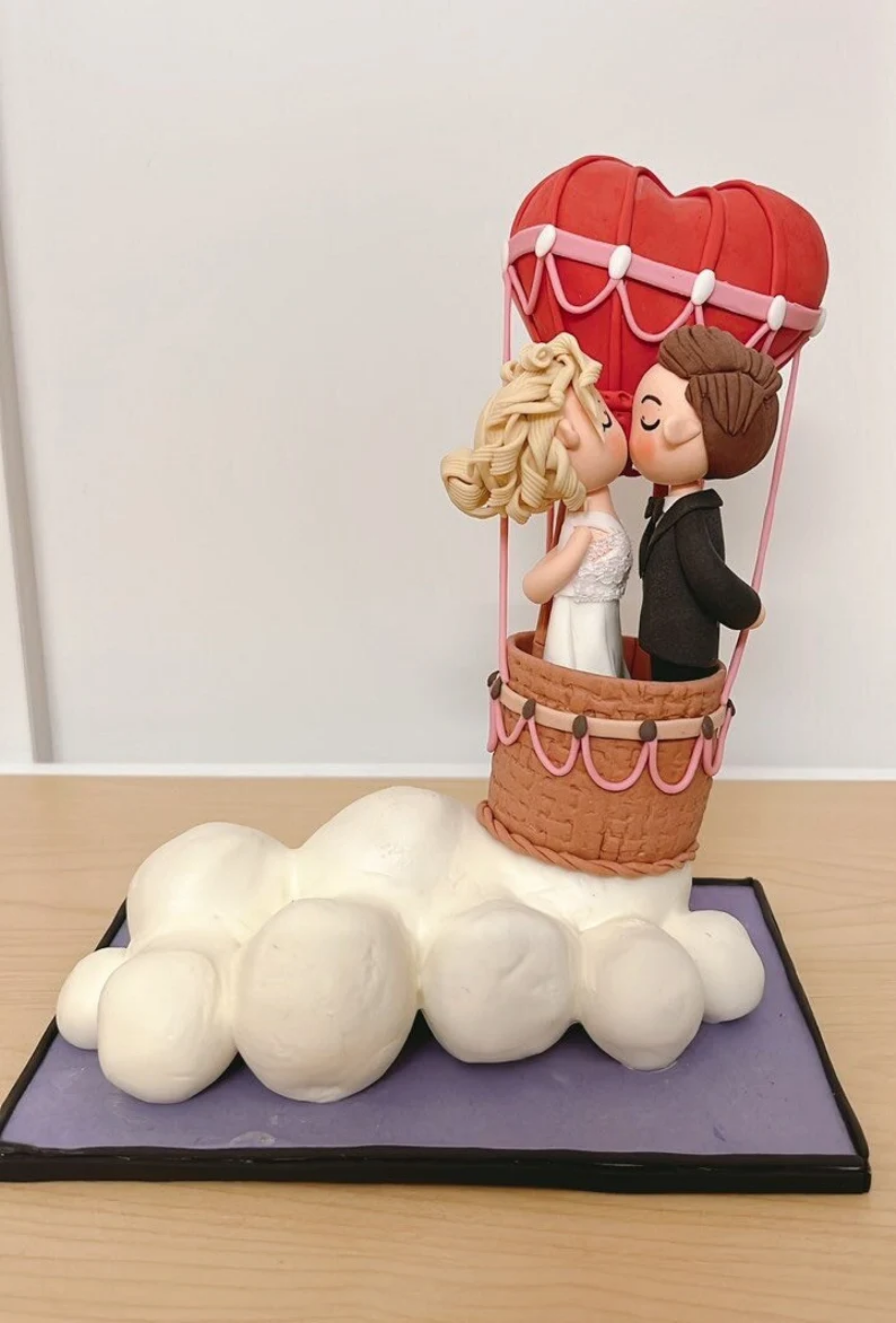 Picture of Hot-Air Balloon Wedding Cake Topper, Outdoor Theme Wedding Cake Topper, Destination wedding theme