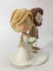 Picture of Funko Pop Bride & Groom Wedding Cake Topper, Blonde Bride & Bearded Groom Funko Pop Figures 