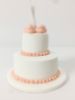 Picture of Custom Wedding Cake Replica, Minimalist Themed Wedding Cake Keepsake, Anniversary Gift Idea