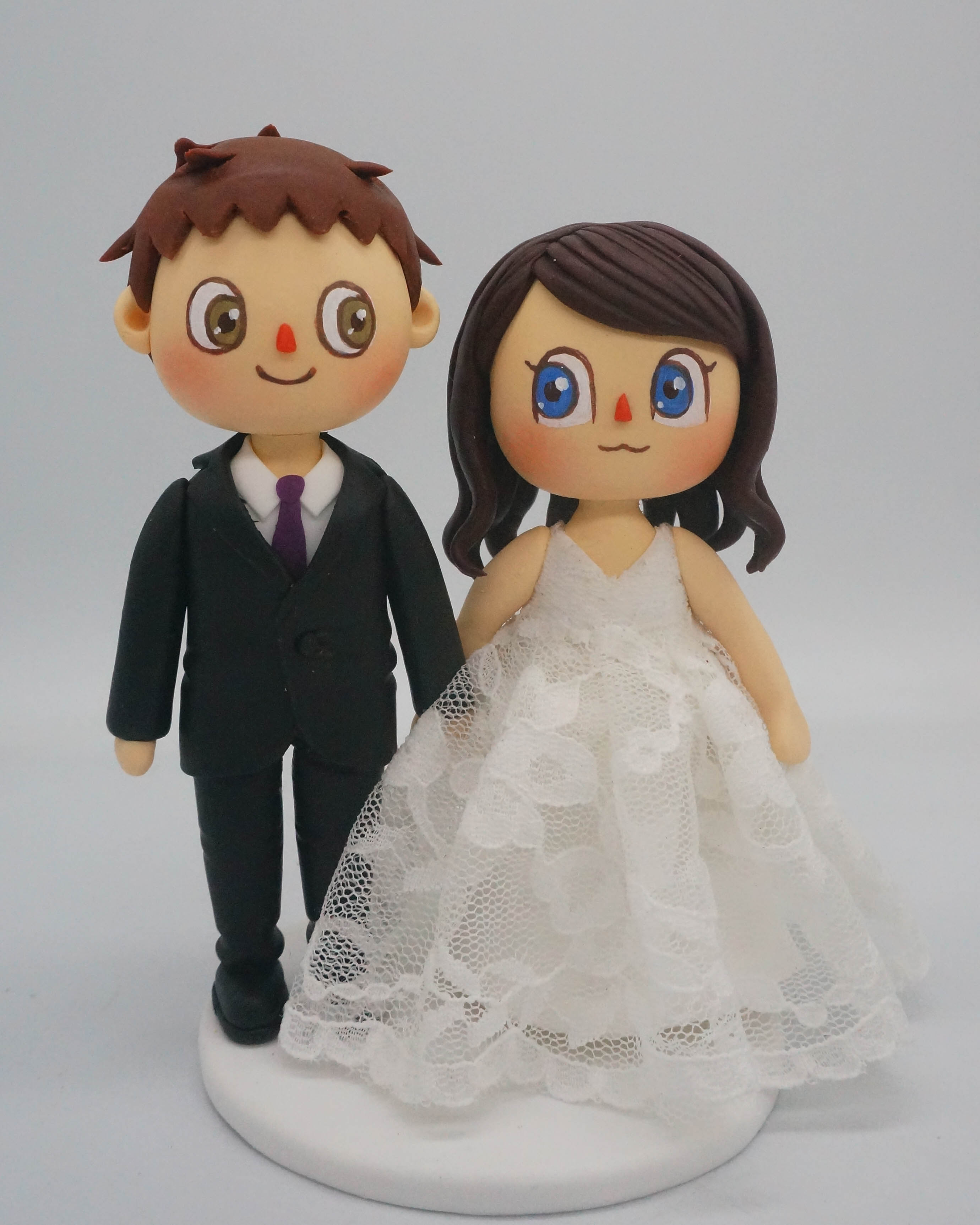 Animal Crossing Wedding Cake Topper, Customised Game Commission Clay Figurines