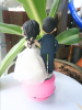 Picture of Beautiful wedding dress clay doll, Blue wedding topper