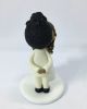 Picture of Interracial Wedding Couple Cake Topper, Afro Bun Groom and Half Do Bride Topper