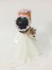Picture of Kissing Bride & Bride Wedding Cake Topper, Lesbian Wedding Cake Topper with Dogs