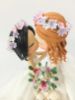 Picture of Kissing Bride & Bride Wedding Cake Topper, Lesbian Wedding Cake Topper with Dogs