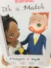 Picture of Bumble Wedding Cake Topper,  Interracial Wedding Couple, Dating App Wedding Cake Topper
