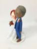 Picture of Mixed Race Wedding Cake Topper, Interracial wedding couple, Red Hair Bride & Gray hair groom Wedding Figurine