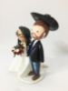 Picture of Rustic Wedding Cake Topper, Cowboy Groom and Bohemian Bride cake topper, Autumn Wedding Theme