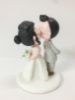 Picture of Kissing Mr. & Mrs. Wedding Cake Topper, White Wedding Theme