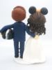Picture of Motorcycle Racer Groom & Minnie Mouse Bride Wedding Cake Topper, Traveler and Gamer wedding cake topper