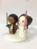 Picture of Star Wars Wedding Cake Topper, Afro Haircut Jedi Groom Wedding Cake Topper
