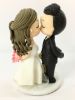 Picture of Kissing Mr. & Mrs. Wedding Cake Topper, Dog Lovers Wedding Theme, Sakura bouquet, Japanese theme