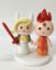 Picture of Fiona & Flame Prince Wedding Cake Topper, Adventure Time Wedding Cake Topper, Sitcom Inspire Wedding Centerpiece