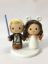 Picture of Jedi Lightsaber Groom & Minnie Mouse Bride with Mickey Pretzel Wedding Cake Topper, Star Wars & Disney Wedding Theme