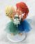 Picture of Kissing Lesbian Wedding Cake Topper, Blonde Hair Bride & Orange Hair Bride Cake topper, Short Wedding Dress Figurine